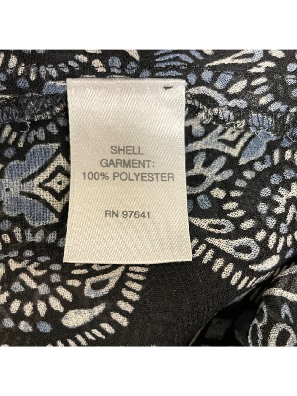 J. Jill Sheer Paisley Tunic Top Dress Black Sz LG PETITE Coverup - Picture 8 of 9
